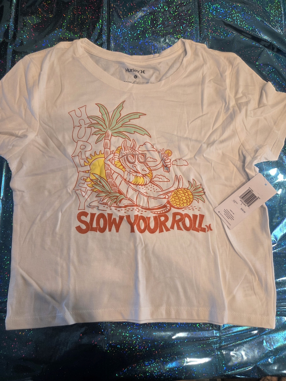 Hurley "Slow Your Roll" Graphic Tee - White